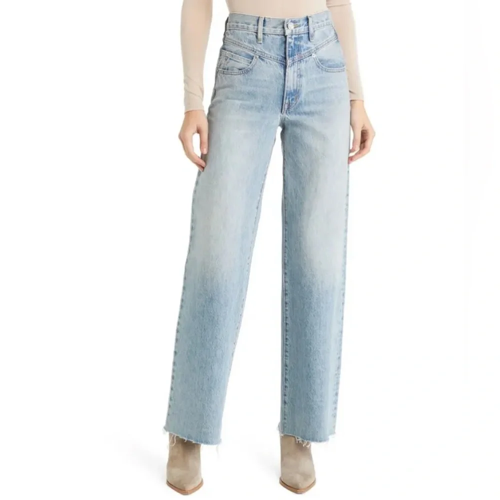 SLVRLAKE Light Blue Wide Leg Jeans - Picture 4 of 8